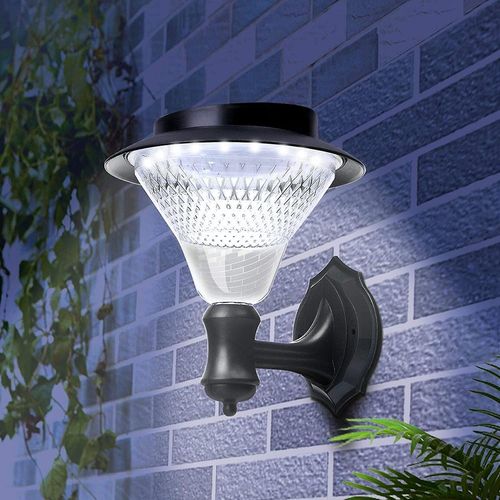 Lanterne Murale Solaire 16 Led - Applique D'extérieur Automatique Pour Jardin, Terrasse, Étanche Et Économe En Énergie
