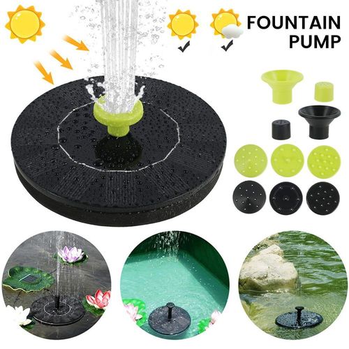 Fontaine solaire écologique pour bain d'oiseaux avec 4 buses - Facile à utiliser, à nettoyer et à embellir votre jardin
