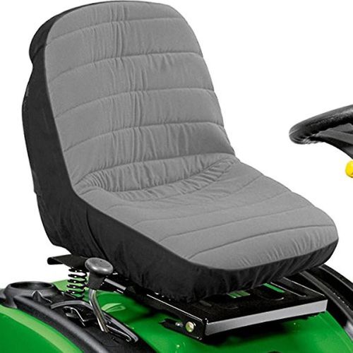 Housse de siège imperméable et durable pour tondeuse à gazon et tracteur ¿ Confortable, résistante aux intempéries, avec poches de rangement ¿ Noir/gris