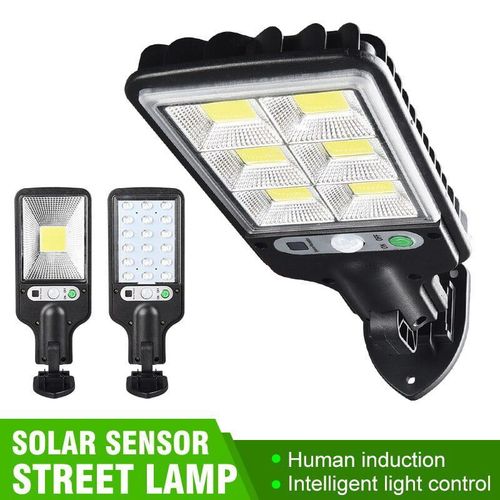 Lampadaire Solaire 360° Avec Détecteur De Mouvement Pir, Led Étanche Ip65, Matériau Abs Pour Usage Extérieur