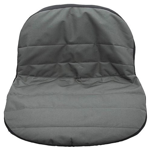 Housse de siège universelle pour tondeuse à gazon ¿ Rembourrée, imperméable, durable, compatible avec les sièges de tracteur sans accoudoirs, facile à nettoyer, grise