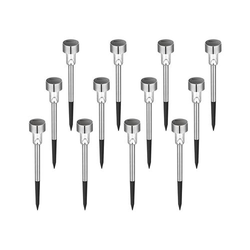 Lot De 12 Lampes Solaires Pour Allées ¿ Lampes De Jardin Led Étanches Pour Allées, Pelouses Et Trottoirs ¿ Installation Facile Et Économie D'énergie
