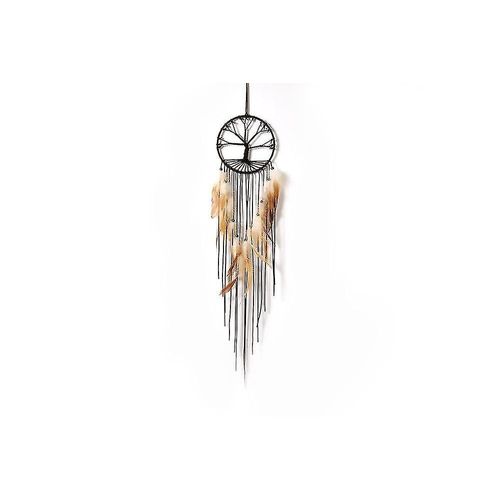 Carillon éolien indien en forme d'arbre de vie - Pendentif mural de 15 cm, longueur totale de 55 cm, décoration d'intérieur unique