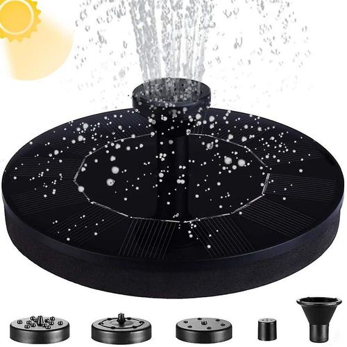 Fontaine solaire flottante écologique pour jardin, étang, bain d'oiseaux - Buses de pulvérisation d'eau réglables
