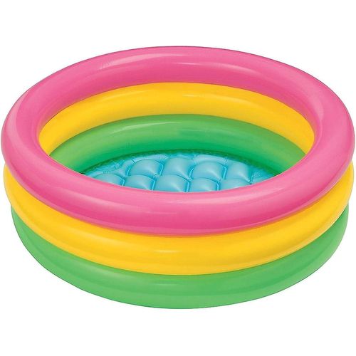 Piscine gonflable Sunset Glow pour bébé ¿ 86 x 25 cm, fond souple, capacité de 95 litres, rustine de réparation incluse