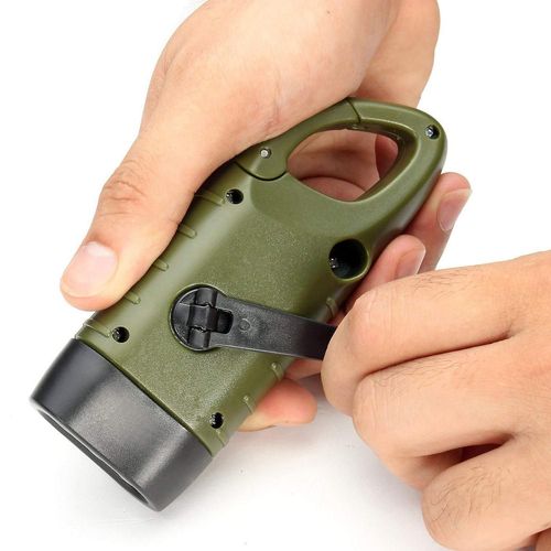 Lampe de poche d'urgence rechargeable à manivelle solaire - Aucune pile nécessaire, idéale pour les pannes de courant et les aventures en plein air