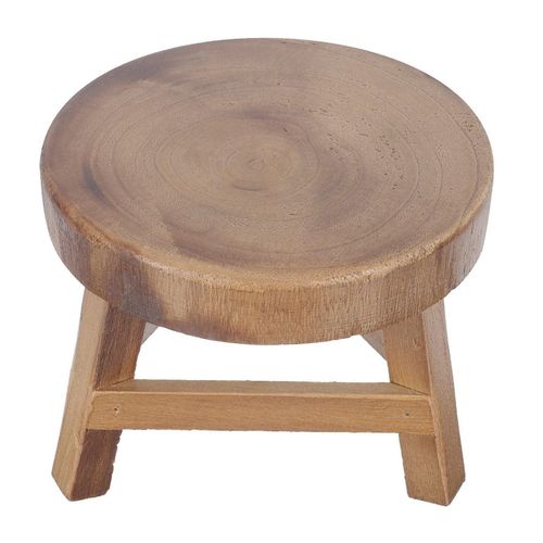 Support élégant en bois pour pots de fleurs, idéal pour décorer un balcon ou une cour ¿ Présentoir robuste pour plantes