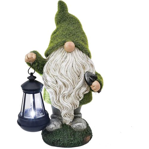 Statue De Jardin Nain Amusant À Énergie Solaire De 33 Cm ¿ Décoration Extérieure En Résine Imperméable Et Cadeau