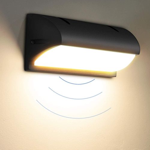 Applique Murale Led Étanche 12 W Avec Détecteur De Mouvement ¿ Éclairage Intérieur/Extérieur Moderne Pour La Maison Et Le Jardin