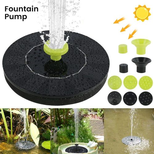 Fontaine solaire pour bains d'oiseaux et bassins - Pompe flottante à buses multiples pour la décoration du jardin