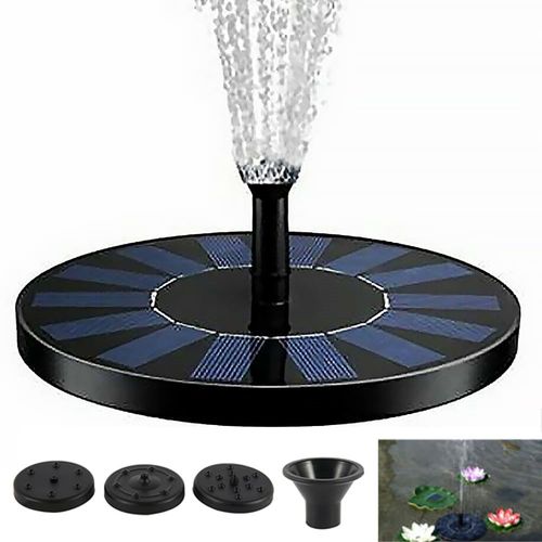 Fontaine flottante solaire pour bassin de jardin ¿ Pompe à eau écologique avec buses de pulvérisation réglables et conception facile à nettoyer