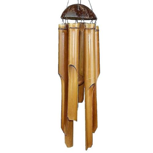 Carillons éoliens en bambou faits main ¿ Sons apaisants pour jardin, balcon et décoration Feng Shui ¿ 85 cm de long