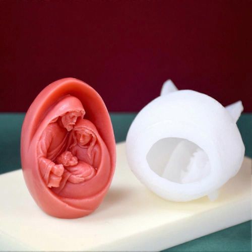 Famille Bougie Moule Jésus Figurine Silicone Moule Fait Main 3d Cadeau Noël Décoration De La Maison Bricolage Moule