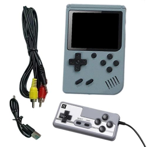 Console De Jeux Vidéo Portable 3,0 Pouces Couleur Rétro Portable Mini Lcd Enfants Couleur Lecteur De Jeu Intégré Dans 500 Jeux Gris