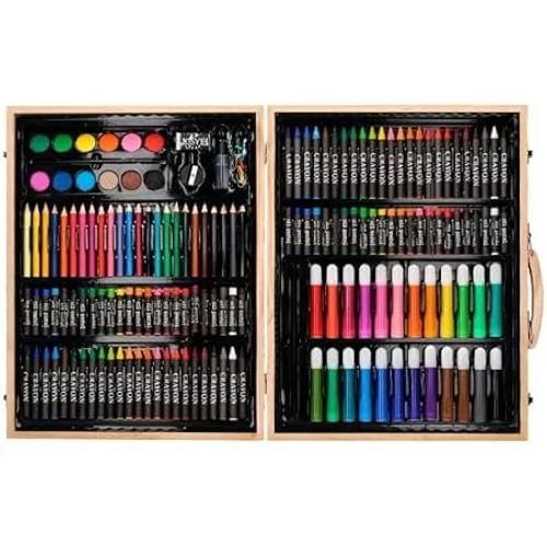 Coffret De Peinture Liderpapel - Mallette En Bois 168 Pièces - 39,3 X 30 X 4,8 Cm