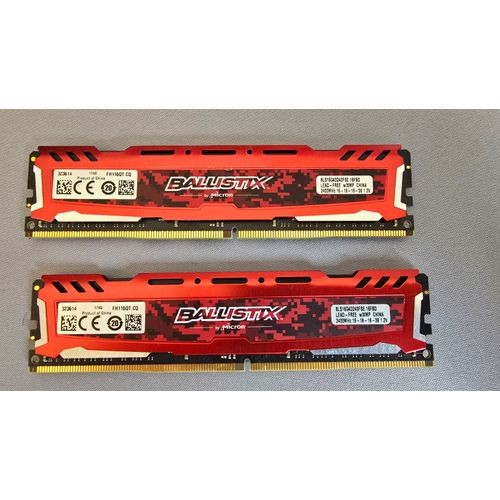 Micron Ballistix Sport LT Red 2X16GB DDR4 PC2400