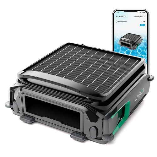 WYBOT F1 Écumoire de piscine, Machine de piscine,robot nettoyeur solaire, nettoyage intelligent, énergie durable, contrôle par application