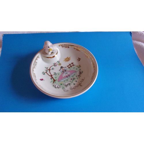 Ancienne Assiette Chauffante Pour Bébé En Porcelaine