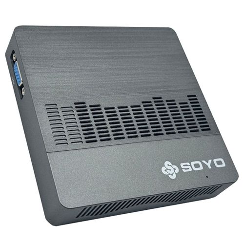 Mini PC SOYO M2 Air, Intel N4000 2 coeurs - 2.6 Ghz max - Ram 6 Go - SSD 128 Go double écran HDMI+VGA, Wi-Fi 5, Bluetooth 4.2,3 ports USB 3.2,1 lecteur de carte TF,1 prise casque 3,5 mm,1 port RJ45