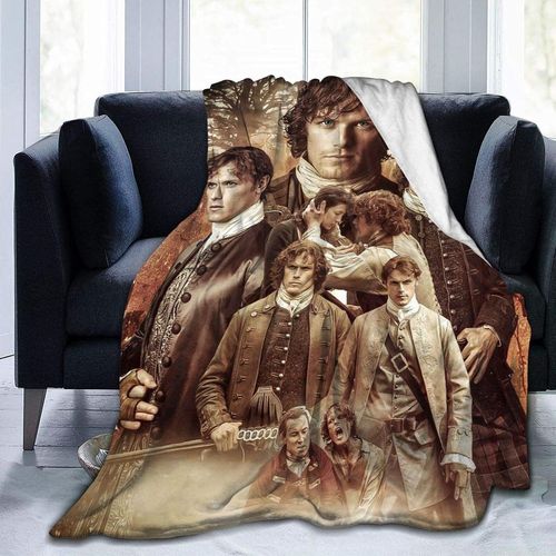 Couverture Fraser Jamie Outlander Collage, Douce Et Chaude, En Flanelle, Pour Canape, Bureau, Pique-Nique, Voyage, Anniversaire, Pour Enfants Et Adultes, Toutes Saisons, S78, Fabriquée