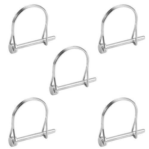 5PCS 4.8x50mm Acier Goupille D Arc Fil Arbre Verrouillage Serrure Goupille Coupleur Sécurité Retenue Remorques Agricoles Cargo Bateau Pelouse Jardin