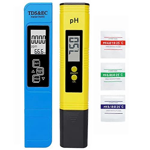 Combo de compteur de pH et de TDS, testeur d'eau de PH numérique, compteur de température et d'EC TDS 3-en-1, pour l'eau potable, la culture hydroponique, etc.