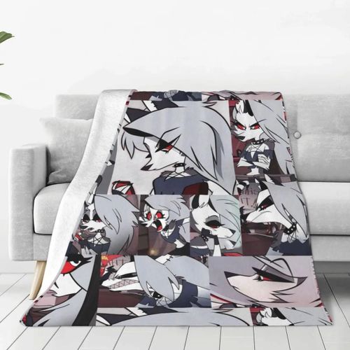 Couverture En Laine Loona Collage Helluva Anime Personnalisée Pour Lit, Canape, 125 X 100 Cm, Couette Fine En Peluche