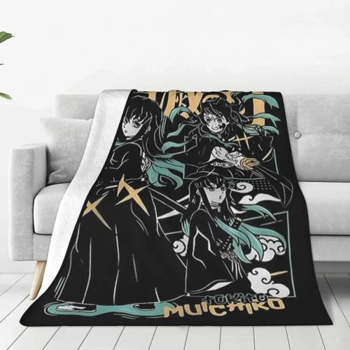 Couverture Anime Muichiro Tokito Demon Slayer Kimetsu No Yaiba, Couverture En Peluche Douce Pour Chambre A Coucher, Couvre-Lit En Flanelle