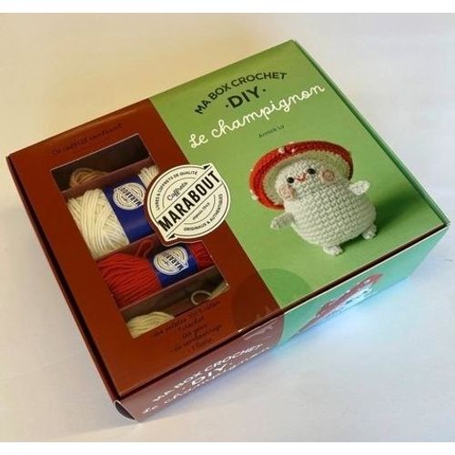 Ma Box Crochet Diy Le Champignon - Avec Des Pelotes, 1 Crochet, Des Yeux, Du Rembourrage, 1 Livre