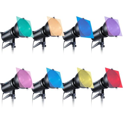 NEEWER Lot de filtres Gel Transparents pour la Correction des Couleurs pour lumière stroboscopique de Studio - 30 x 30 cm - Couleurs Rouge, Jaune, Orange, Vert, Violet, Rose, Bleu Clair, Bleu foncé