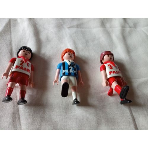 lot de 3 figurines Playmobil foot