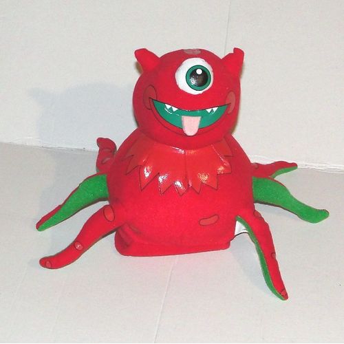 peluche monstre rouge sonore vibrant mcdo