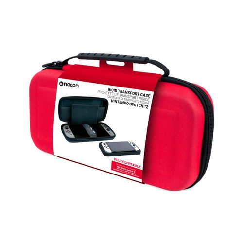 Nacon Pochette De Transport Rigide - Compatible Nintendo Switch 2, Oled & Lite | Coloris Rouge