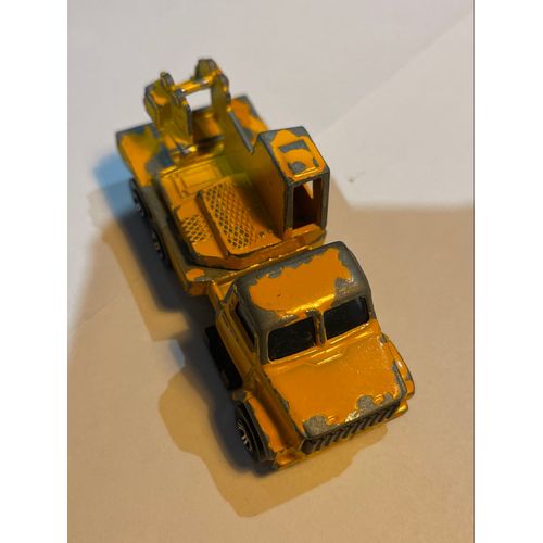 Majorette camion grue jaune 