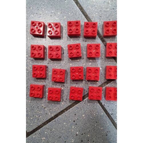 Lot de 20 duplo carré rouge