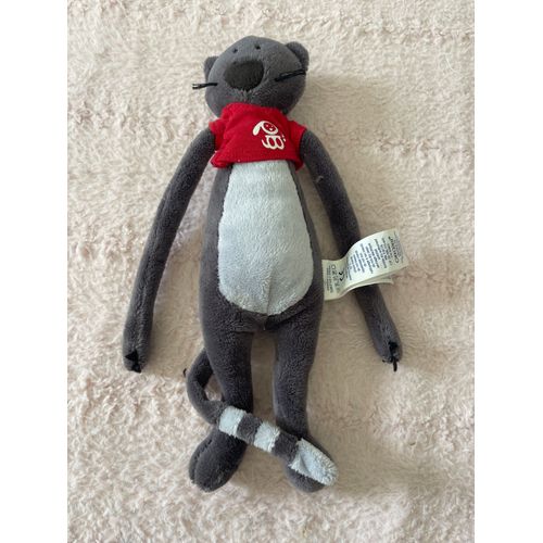 Doudou chat obaibi t-shirt rouge