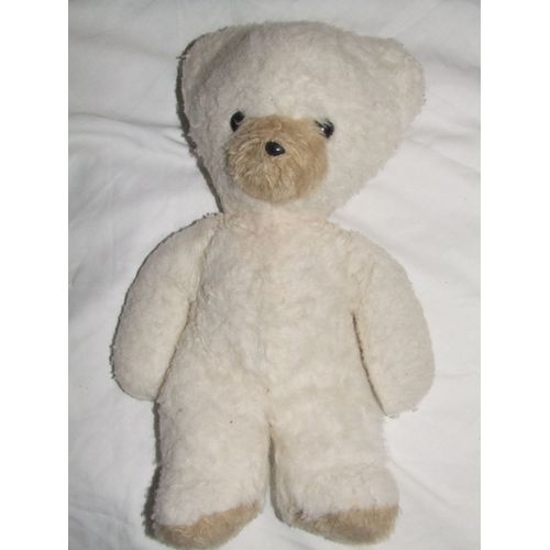 OURS BOULGOM BLANC MUSEAU BEIGE 30 cm