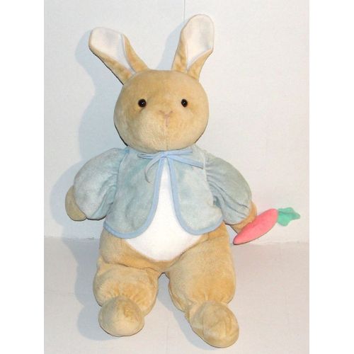 peluche peter rabbit et sa carotte - doudou lapin le conte pierre lapin eden