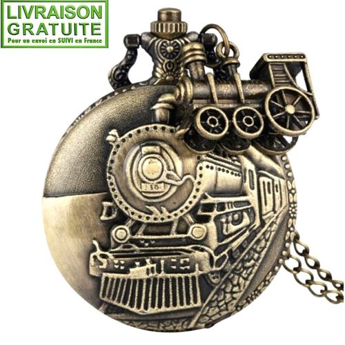 Montre Gousset Train Ancien Locomotive À Vapeur (Réf 6)