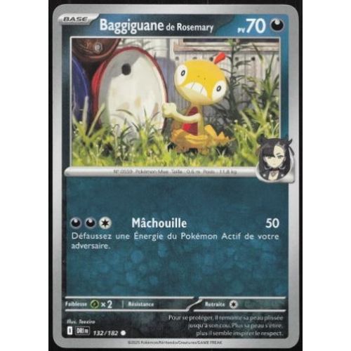 Pokémon Baggiguane De Rosemary 132 / 182 Reverse Ev10 Rivalités Destinées