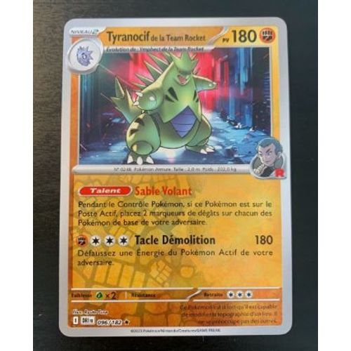 Pokémon Tyranocif De La Team Rocket 096 / 182 Reverse Rivalités Destinées