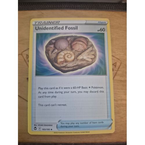 Carte Pokémon Unidentified Fossil 165/195 - Fossile Inconnu