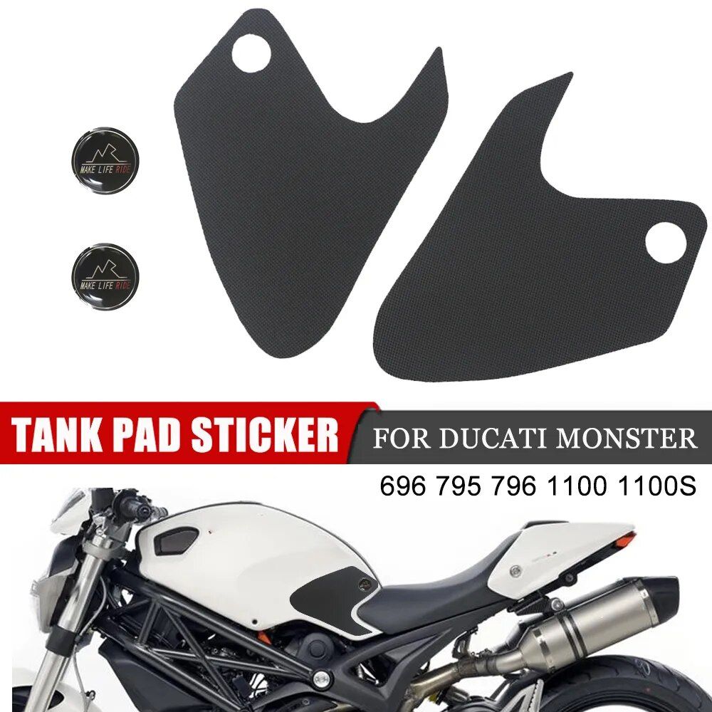 Autocollants De Traction Antidérapants En Pvc Pour Moto Ducati Monster 696, 795, 796, 1100, 1100s, Carburant Précieux, Tampon Latéral, Poignée De Genou