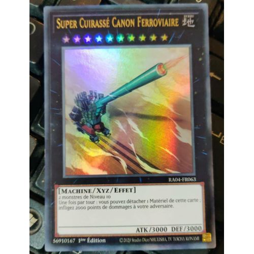 Yu Gi Oh Ra04 Fr063 Super Cuirassé Canon Ferroviaire Ultra Rare