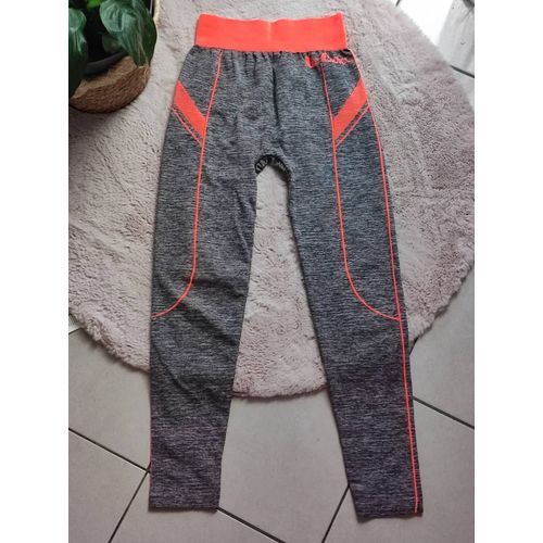 Legging Gris Orange Taille L/Xl