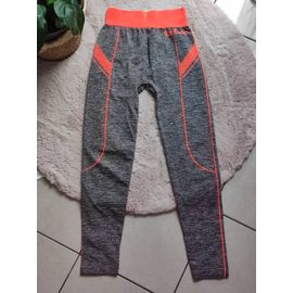 Legging Gris Orange Taille L/Xl