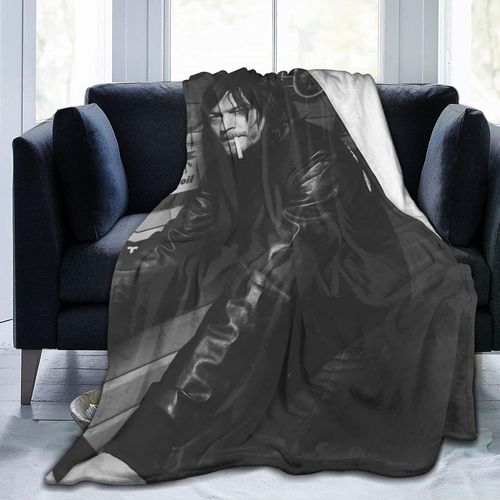 Couverture Daryl Dixon En Microfibre Ultra Douce Et Light, Ideale Pour Toutes Les Saisons. Produit Recommandé Pour La Maison, Les Voyages Et Le Camping.