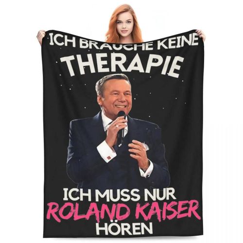 Couvertures En Flanelle Imprimees Du Chanteur Allemand Roland Kaiser, Style Hip-Hop, Super Douces Et Relaxantes, Pour Lit Ou Extérieur