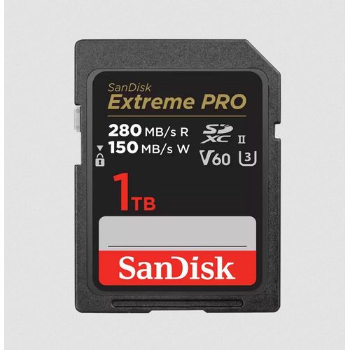 Carte mémoire SDXC SanDisk Extreme PRO 1To SDXC¿ UHS-II V60 280/150Mb/s