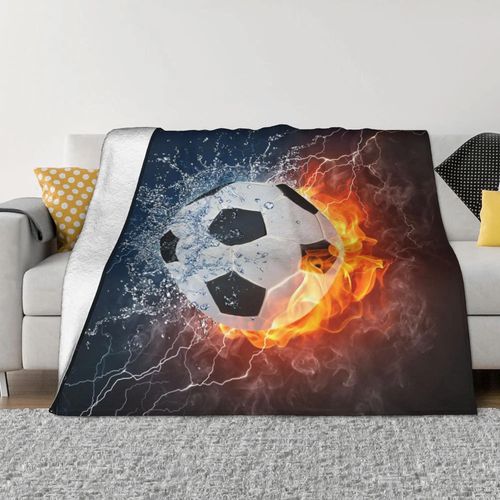 Couverture En Laine Pour Sports De Ballons, Couverture Personnalisée Pour La Maison, 125 X 100 Cm, Couette Fine En Peluche